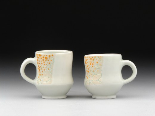 White Orchid espresso cups