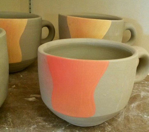 sprayed mugs